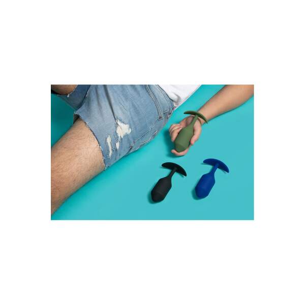b-Vibe - Snug Plug 4 - Verzwaarde Butt Plug - Siliconen - Zwart - Afbeelding 5