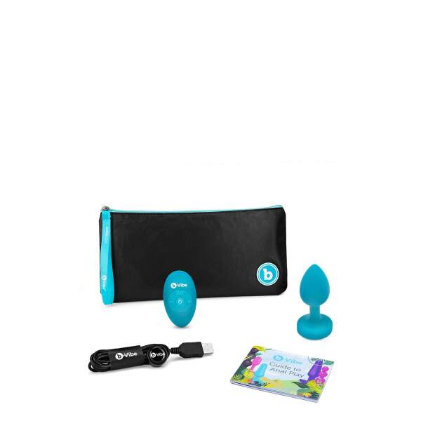 b-Vibe - Vibrating Butt Plug - Jewel - Siliconen - Petrol - S/M - Afbeelding 8