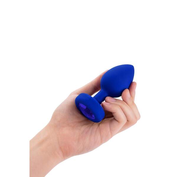 b-Vibe - Vibrating Butt Plug - Jewel - Siliconen - Navy - L/XL - Afbeelding 3