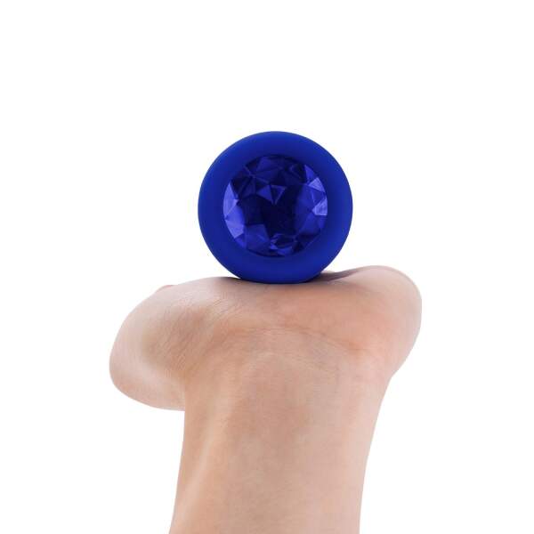 b-Vibe - Vibrating Butt Plug - Jewel - Siliconen - Navy - L/XL - Afbeelding 7