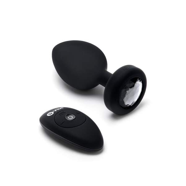 b-Vibe - Vibrating Butt Plug - Jewel - Siliconen - Zwart - XXL - Afbeelding 2
