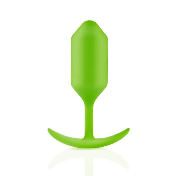 b-Vibe - Snug Plug 3 - Verzwaarde Butt Plug - Siliconen - Groen - Afbeelding 3