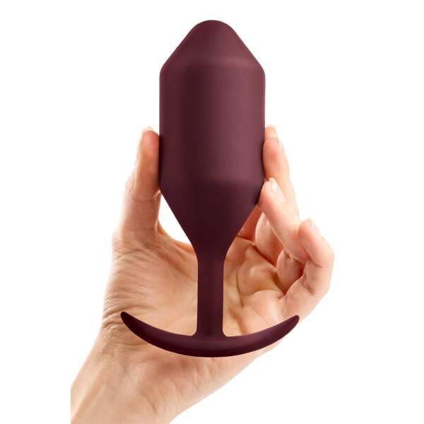 b-Vibe - Snug Plug 5 - Verzwaarde Butt Plug - Siliconen - Rood