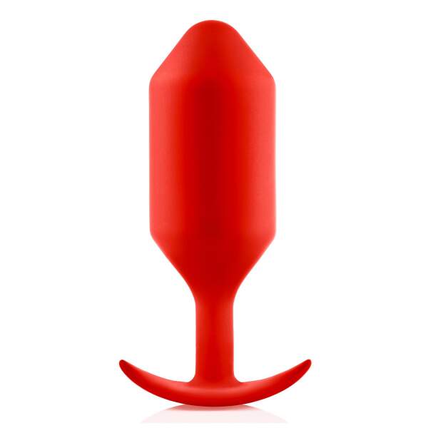 b-Vibe - Snug Plug 6 - Verzwaarde Butt Plug - Siliconen - Rood - Afbeelding 3