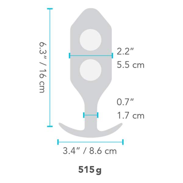 b-Vibe - Snug Plug 6 - Verzwaarde Butt Plug - Siliconen - Rood - Afbeelding 5