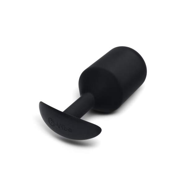 b-Vibe - Snug Plug 7 - Verzwaarde Butt Plug - Siliconen -Zwart - Afbeelding 4