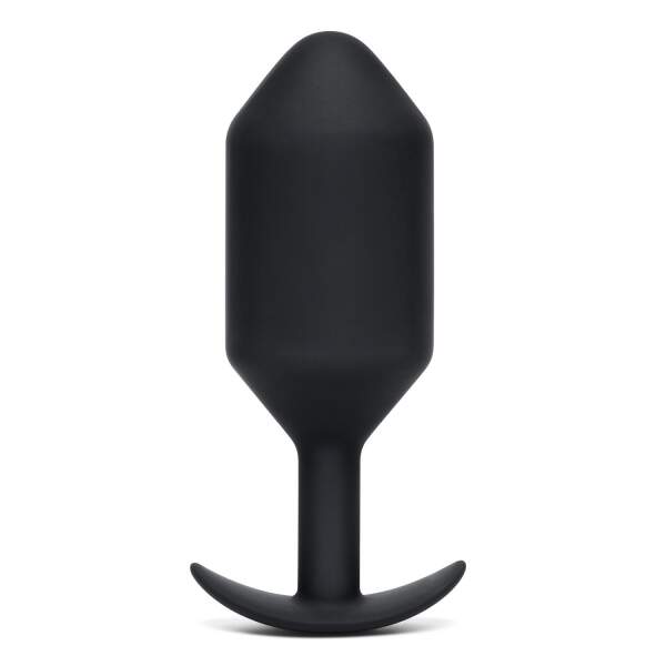 b-Vibe - Snug Plug 7 - Verzwaarde Butt Plug - Siliconen -Zwart - Afbeelding 2