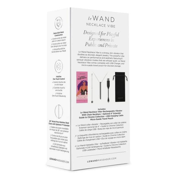 Le Wand - Necklace Vibe - Ketting - Vibrator - Stainless Steel - Zilver - Afbeelding 9