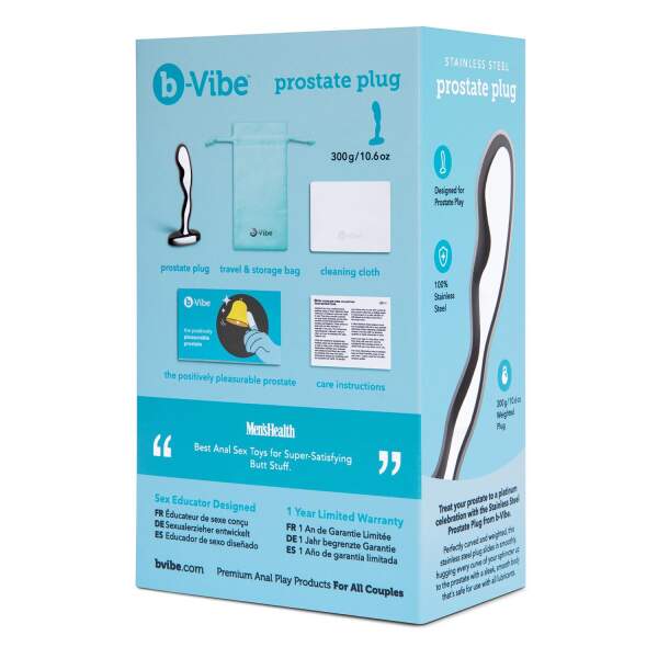 b-Vibe - Prostaat Plug - RVS - Afbeelding 12