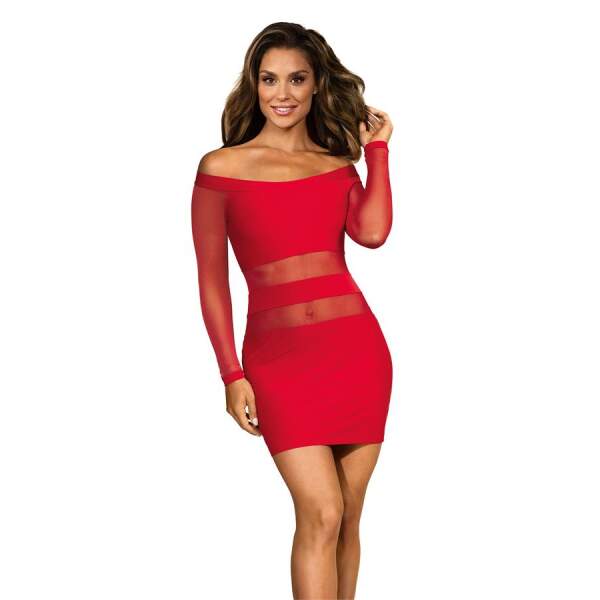 Axami - Jurk Artemis - Wetlook - Gaas - Rood