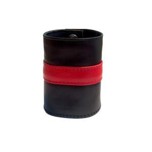 Mr. B - Pols Wallet Zip - Leer - Rood - Zwart