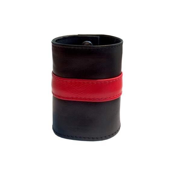 Mr. B - Pols Wallet Zip - Leer - Rood - Zwart