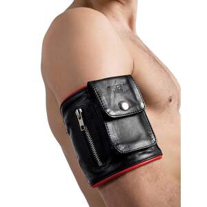 Mister B - Feest Wallet - Arm - Leer - Rode Bies - Zwart
