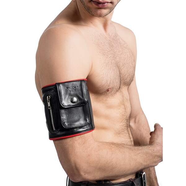 Mister B - Feest Wallet - Arm - Leer - Rode Bies - Zwart - Afbeelding 2