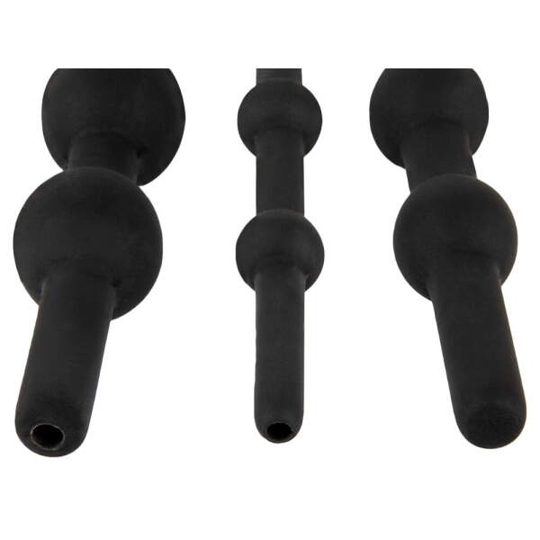 Training Set - Penis Pluggen - 3 Dilatoren - Siliconen - Zwart - Afbeelding 4