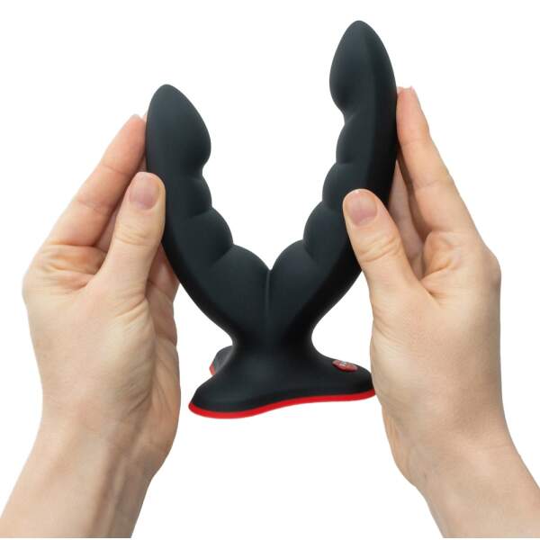 Fun Factory - Ryde - Dubbele Dildo - Zuignap - Anaal - Vaginaal - Siliconen - Zwart - Afbeelding 2