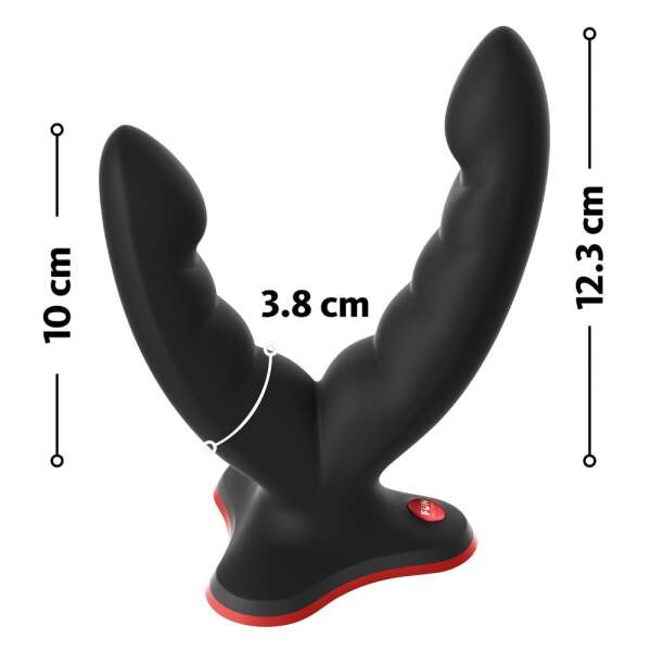Fun Factory - Ryde - Dubbele Dildo - Zuignap - Anaal - Vaginaal - Siliconen - Zwart - Afbeelding 7