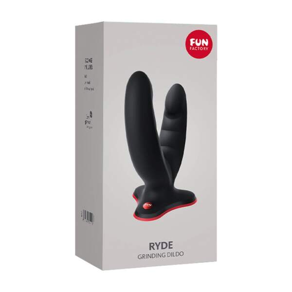 Fun Factory - Ryde - Dubbele Dildo - Zuignap - Anaal - Vaginaal - Siliconen - Zwart - Afbeelding 9