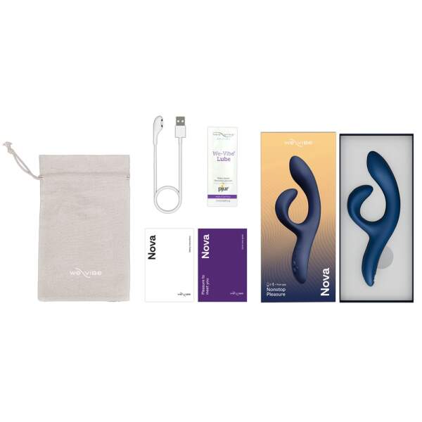We-Vibe - Nova 2 - Rabbit Vibrator - We-Connect App - Blauw - Afbeelding 5