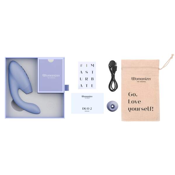 Womanizer - Duo 2 - Clitoris Stimulator - G-Spot Vibrator - Luchtdruk - Vibraties - Paars - Afbeelding 9