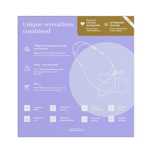 Womanizer - Duo 2 - Clitoris Stimulator - G-Spot Vibrator - Luchtdruk - Vibraties - Paars - Afbeelding 12