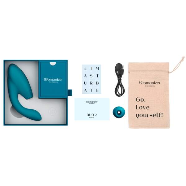 Womanizer - Duo 2 - Clitoris Stimulator - G-Spot Vibrator - Luchtdruk - Vibraties - Groen - Afbeelding 7