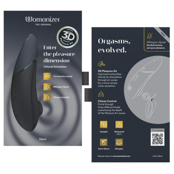 Womanizer - NEXT - 3D Pleasure Air Technology - Luchtdruk - Climax Control - Zwart - Afbeelding 7