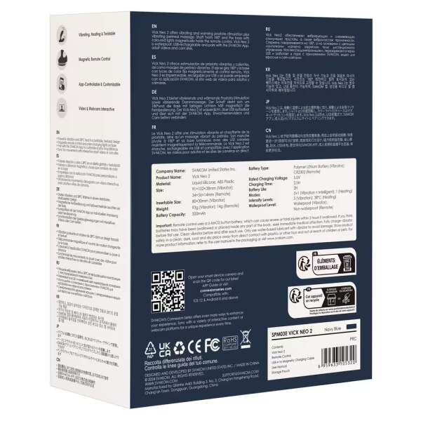 Vick Neo 2 - Verwarmde Prostaat Vibrator met App en Remote Control - Svakom - Afbeelding 9