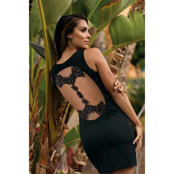 Axami - Jurk Diana - Lycra - Gaas - Zwart - Afbeelding 2