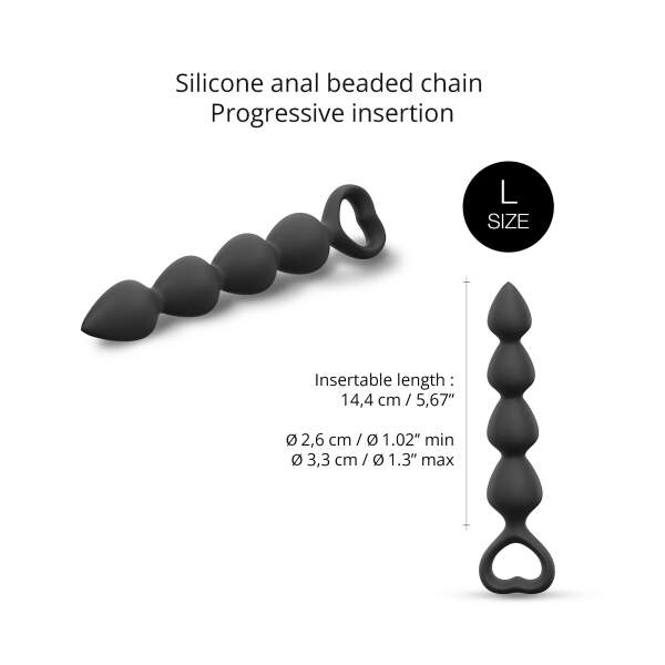 Love to Love - Bing Bang - Anal Beads - Maat L - Siliconen - Zwart - Afbeelding 3