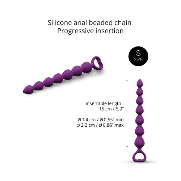 Love to Love - Bing Bang - Anal Beads - Maat S - Siliconen - Paars - Afbeelding 3