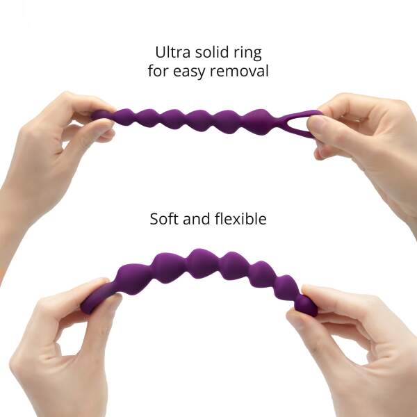 Love to Love - Bing Bang - Anal Beads - Maat S - Siliconen - Paars - Afbeelding 2