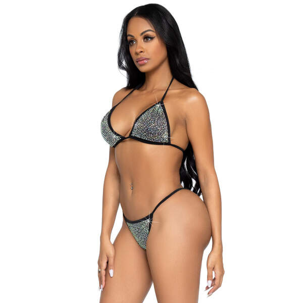 Leg Avenue - Bikini Phoenix - Strass - Zwart - Afbeelding 2