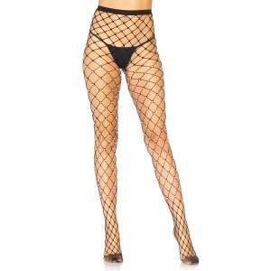 Leg Avenue - Visnet Panty - Parels - Zwart