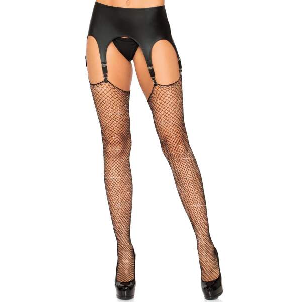 Leg Avenue - Kousen - Visnet - Strass - One Size - Zwart
