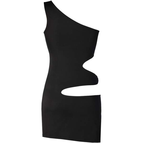 Axami - Jurk Dione - One Shoulder Dress - Cut-Outs - Zwart - Afbeelding 5