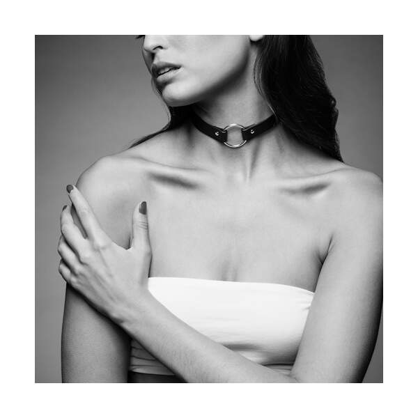 Bijoux Indiscrets - MAZE - Choker - PU-leer - Zwart - Afbeelding 3