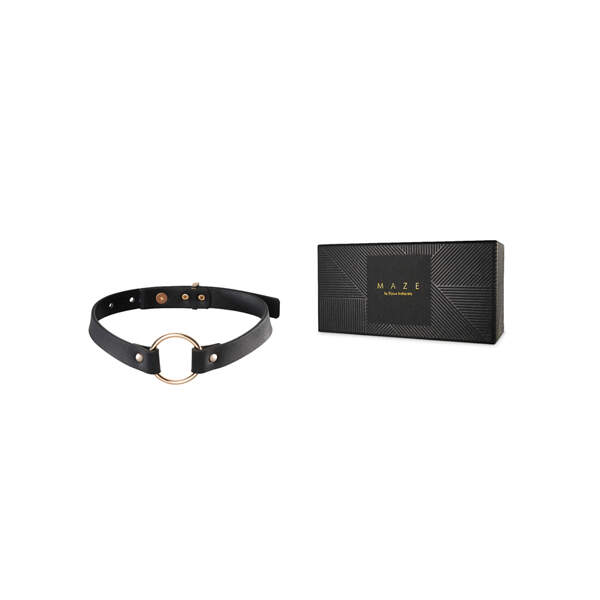 Bijoux Indiscrets - MAZE - Choker - PU-leer - Zwart - Afbeelding 4