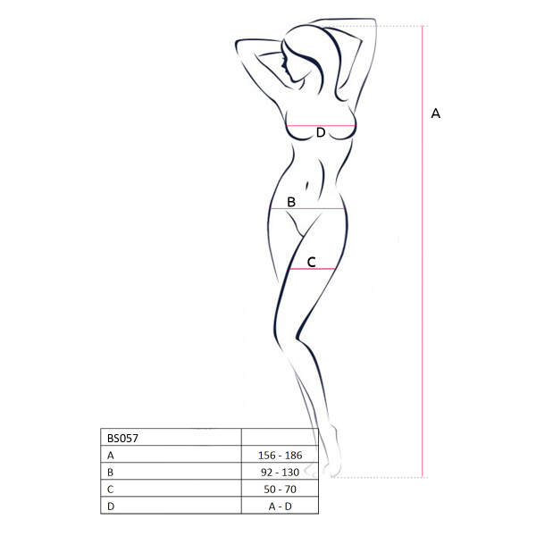 Bodystocking BS057 Black - Afbeelding 3