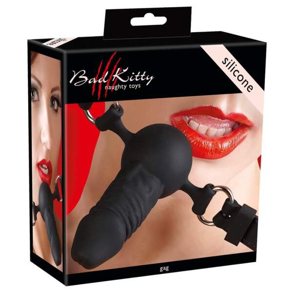 Bad Kitty - Ball Gag - Penis Shape - Siliconen - Afbeelding 3