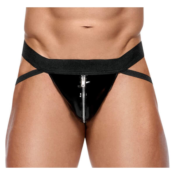 Black level - Jockstrap - Rits - Lak - Zwart