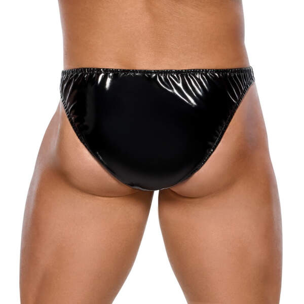 Black Level - Brief - met Rits - Lak - Zilver met Zwart - Afbeelding 2