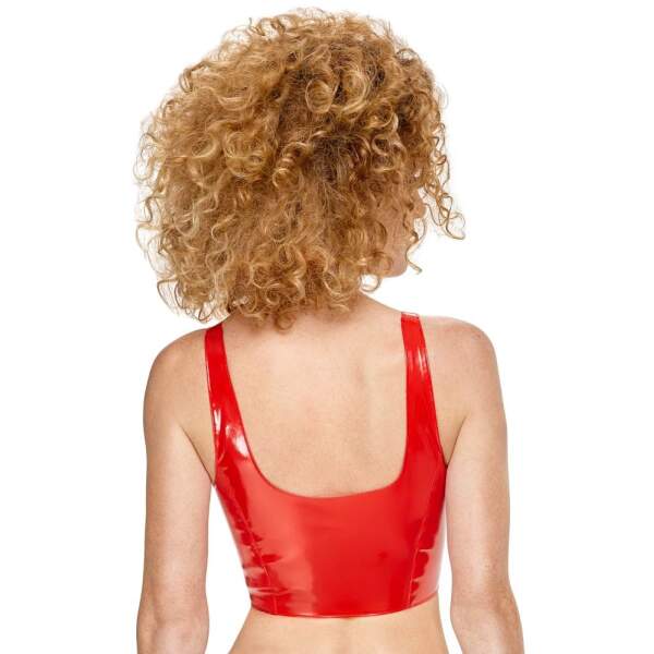 Black Level - Topje - Rits - Gespen - Lak - Rood - Afbeelding 5