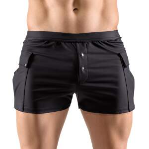 Svenjoyment - Casual Short - Stretchy - Zakken - Studs - Wetlook - Zwart