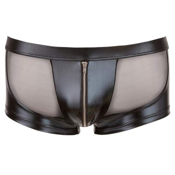 Svenjoyment Underwear - Short - Wetlook - Mesh - Gaas - Zwart - Afbeelding 4