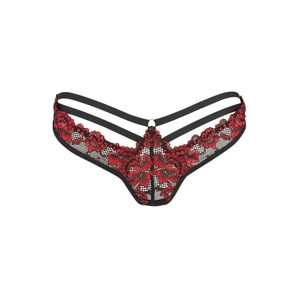 Axami - Sensual Paradise - String - Kant - Rood - Zwart - Afbeelding 3