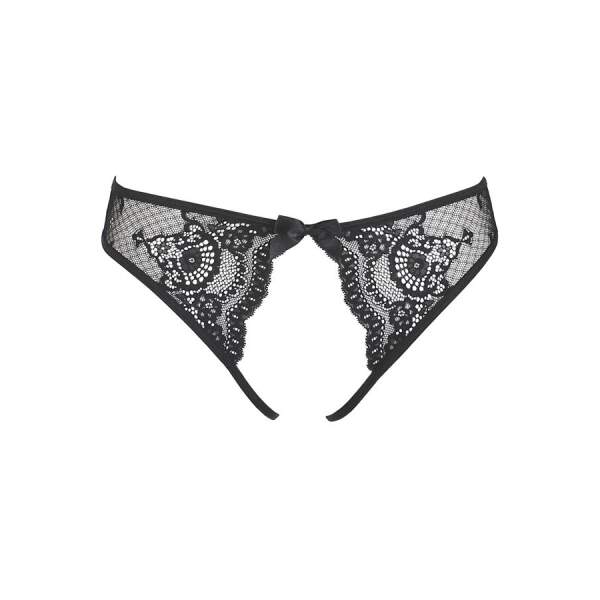 Axami - Love Cave - Open Kruis Slip - Kant  - Zwart - Afbeelding 3