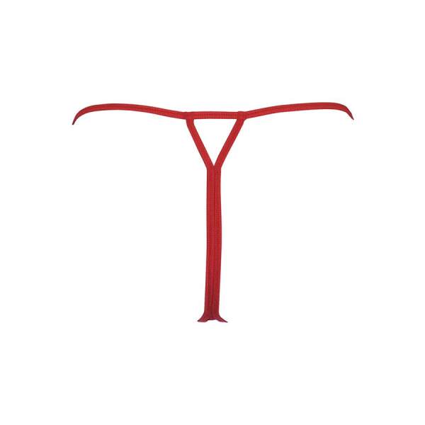 Axami - Love Cave - Open Kruis String - Kant  - Rood - Afbeelding 4