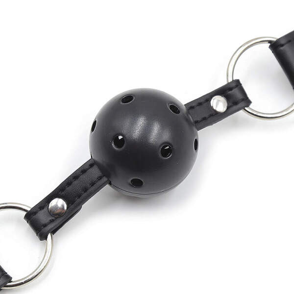 Öhmama - Breatherable Ball Gag - Tepelklemmen - Roestvrij Staal - Afbeelding 3