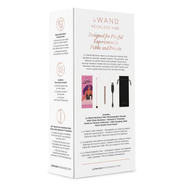 Le Wand - Necklace Vibe - Ketting  - Vibrator - Stainless Steel - Rose Gold - Afbeelding 8